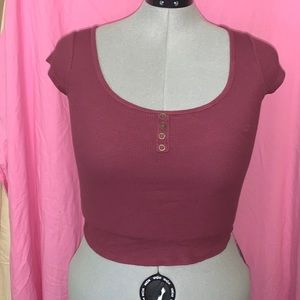 Maroon crop top